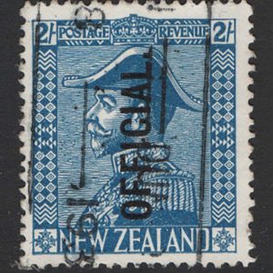#875 New Zealand 1927 2s blue Admiral Official fu, sgO112 c£180