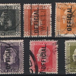 #870 New Zealand 1915 1½d - 9d Officials range vgu sgO104, etc c£60+