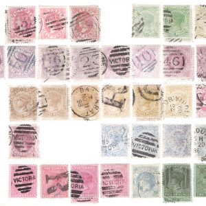 #986 Victoria 1885 ½d - 2s V/crown (loopy type 33) wmk fu range