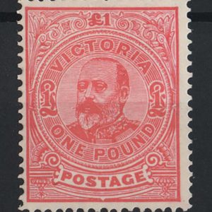 #989 Victoria 1905 £1 salmon wmk crown/A vf mint sg431