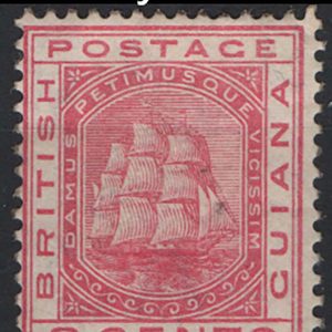 #056 British Guiana 1882 8c rose wmk CA sg174, tiny thin spot otherwise vf mint