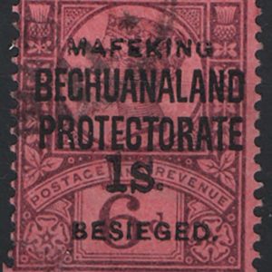 #082 Cape of Good Hope 1900 Mafeking 1s on 6d purple/rose-red fu sg14 c£190