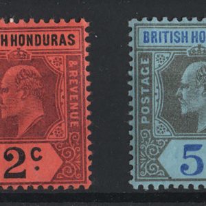 #059 British Honduras 1902 Wmk CA 1c - 20c set of 4 vf mint sg80-83