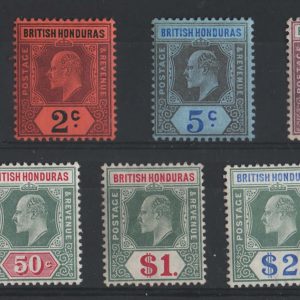 #061 British Honduras 1902 MCA 1c - $5 set of 9 vf mint sg84-93 c£600