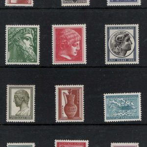 #762 Greece 1954 Greek Art defins set of 12 sg713-724 f mint c£325