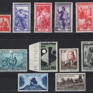 #799 Italy 1950-1951 range of better values vf mint sg663//797 c£300