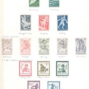 #859 Netherlands 1948 Child Welfare set f mint, ditto 1949& 1950 sg674-8, 708-12+