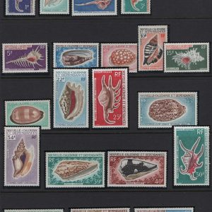 #863 New Caledonia 1968 Sea Shells set of 20 um sg443-462 c£138