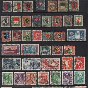 #935 Switzerland 1918-1933 pro Juventute range vfu + a few later c£290 in 2012