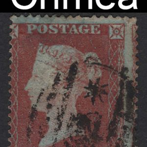 #693 GB Used Abroad 1854 1d red-brown die 1 small crown perf 16, plate 168 FB