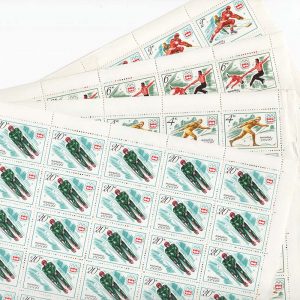 #913 Russia 1976 Olympics set in um sheets of 36 sg4482-4486 c£108