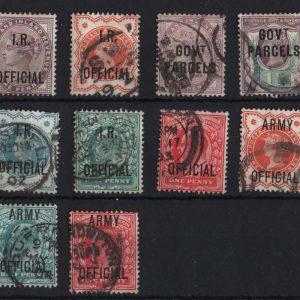 #692 GB Officials QV/KE range of used Officials, mostly fine + IR 1d lilac mint