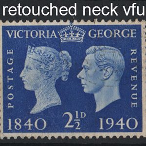 #529 GB 1940 Centenary 2½d r20/2 neck retouch variety, sg483 Spec NCom6a vfu c£50