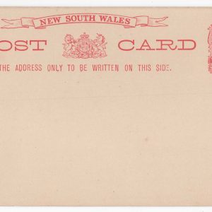 #866 New South Wales 1897 1d postal card fine unused 140mm x 88mm