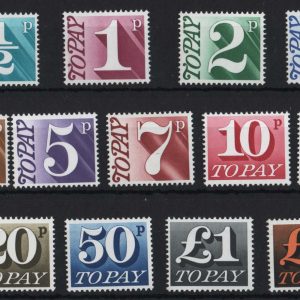 #573 GB 1970 Postage Dues set of 13 ½p - £5 um sgD77-D89