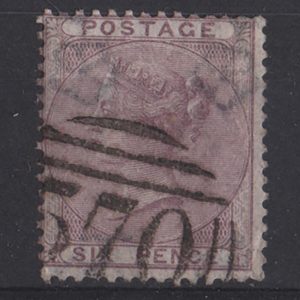 #266 GB 1856 6d pale lilac vfu sg70 c£90