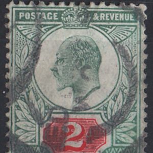 #384 GB 1902 2d chalky vgu with doubled left frame variety, similar to QV variety