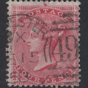 #263 GB 1855 4d deep rose vfu crisp Manchester spoon cancel sg66a Spec J51(3) c£200
