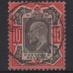 #390 GB 1902 10d slate-purple & carmine vfu crisp cds sg254 Spec M43(2)