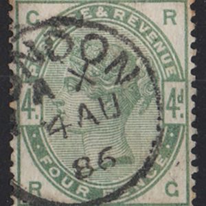 #360 GB 1883 4d green sg192 vfu cds good colour c£100