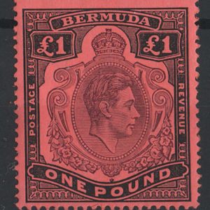 #053 Bermuda 1938 £1 pale purple & black/red sg121b appears um
