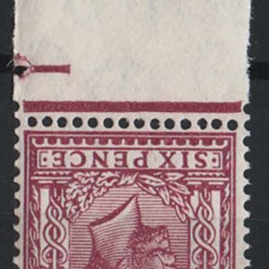 #478 GB 1924 6d purple ord paper wmk inverted um sg426aWi c£140