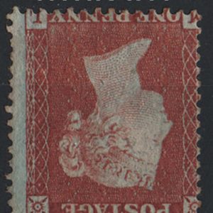 #242 GB 1854 1d die 1 perf 14 wmk small crown INVERTED mint no gum sg22wi