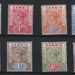 #146 Gambia 1898 ½d - 1s set of 8 f mint sg37-44 v fresh c£140