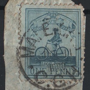 #084 Cape of Good Hope 1900 Mafeking Goodyear 1d deep blue/blue fu on piece sg18