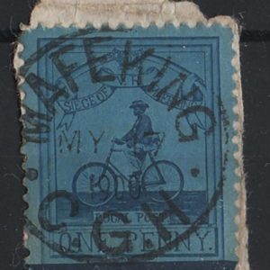 #083 Cape of Good Hope 1900 Mafeking Goodyear 1d pale blue/blue fu on piece sg17