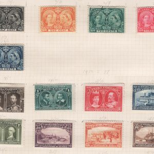 #075 Canada 1897 Jubilee ½c, 1c, 3c (crease), 5c fresh m/mint, 2c vfu +++