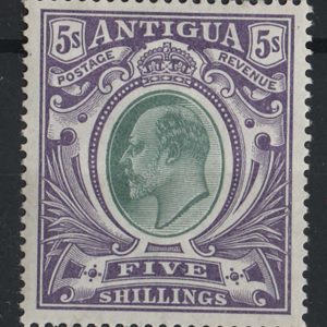 #026 Antigua 1903 5s grey-green & violet wmk CC f mint, v fresh sg40