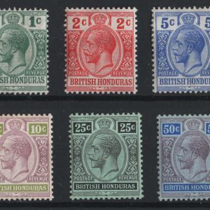 #063 British Honduras 1913 Original 1913 values 1c - 50c fresh m/mint sg101-106