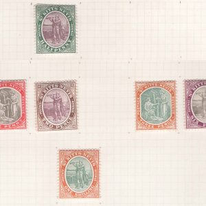 #931 St Kitts Nevis 1905 MCA f mint chalky paper range to 1s sg13-20a c£58