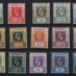 #147 Gambia 1912 ½d - 2/6d fresh m/mint (short perf on 3d) sg86-100 c£90