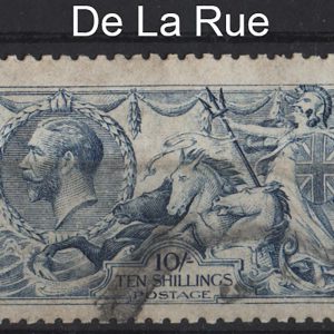 #473 GB 1915 10s pale blue De La Rue sg413 horizontal crease otherwise fu c£900