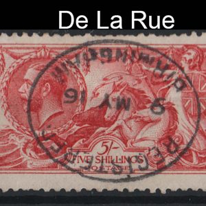 #471 GB 1915 5s bright carmine De La Rue sg409, a few short perfs at top
