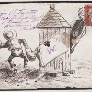 #339 GB 1878 1d red plate 177 fu on attractive 1878 hand-illustrated cover front