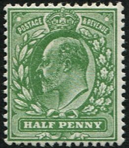 #397 GB 1911 ½d sg271 bright GREEN FINE IMPRESSION um, pristine fresh