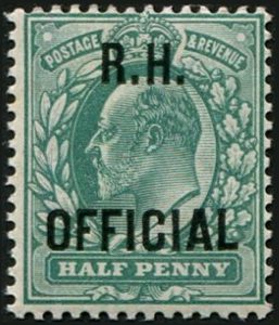 #690 GB Officials 1902 RH ½d sgO91 stamp um, pristine fresh, BPA Cert