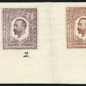 #419 GB 1911 HENTSCHEL COLOUR TRIALS 7d SMALL FORMAT STRIP OF FOUR