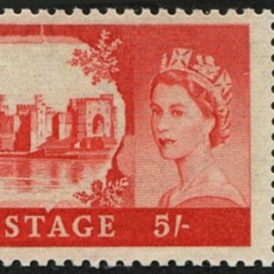 #559 GB 1963 Bradbury 5s sg596ab VARIETY, PRINTED ON THE GUMMED SIDE um both sides