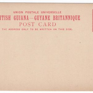 British Guiana 1892 Postal card 3c carmine rose on cream, 2 CENTS overprint, 14mm double line on value. Fine unused