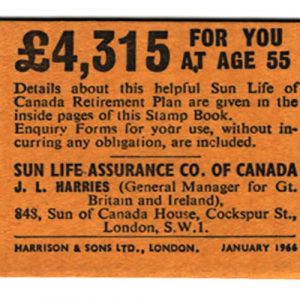 #578 GB Booklets  N23p 2s phosphor January 1966