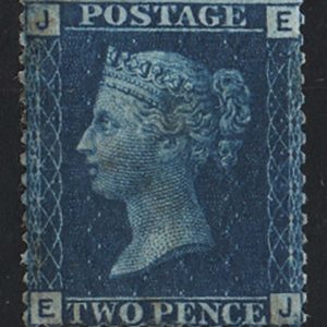 #221 GB 1858 2d blue plate 15 good mint c£525 sg45