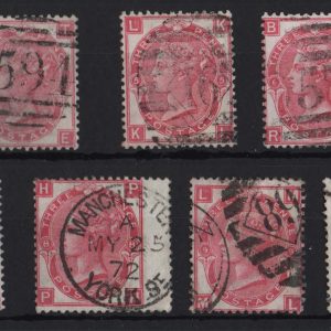 #241 GB 1867 3d rose wmk spray plates 4-10 fu-vfu sg103 c£790