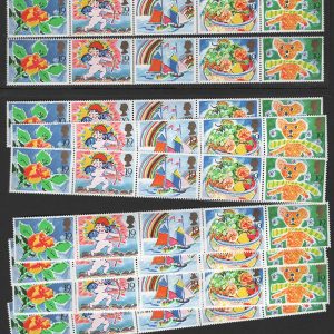 #001 Special Offers  GB 1989 Greetings strip of 5 full perfs um, 10 copies, normally £8/strip