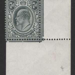 #392 GB 1911 7d sg305 plate 3 date cut corner single vf mint