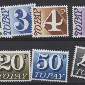 #522 GB 1970 Postage Dues set um ½p - £5 sgD77-89