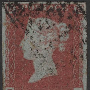 #097 GB 1841 1d red sg8 plate 144 IC fu, 4 good margins